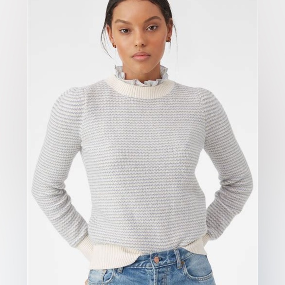 La Vie Rebecca Taylor Zig Zag Jacquard Sweater